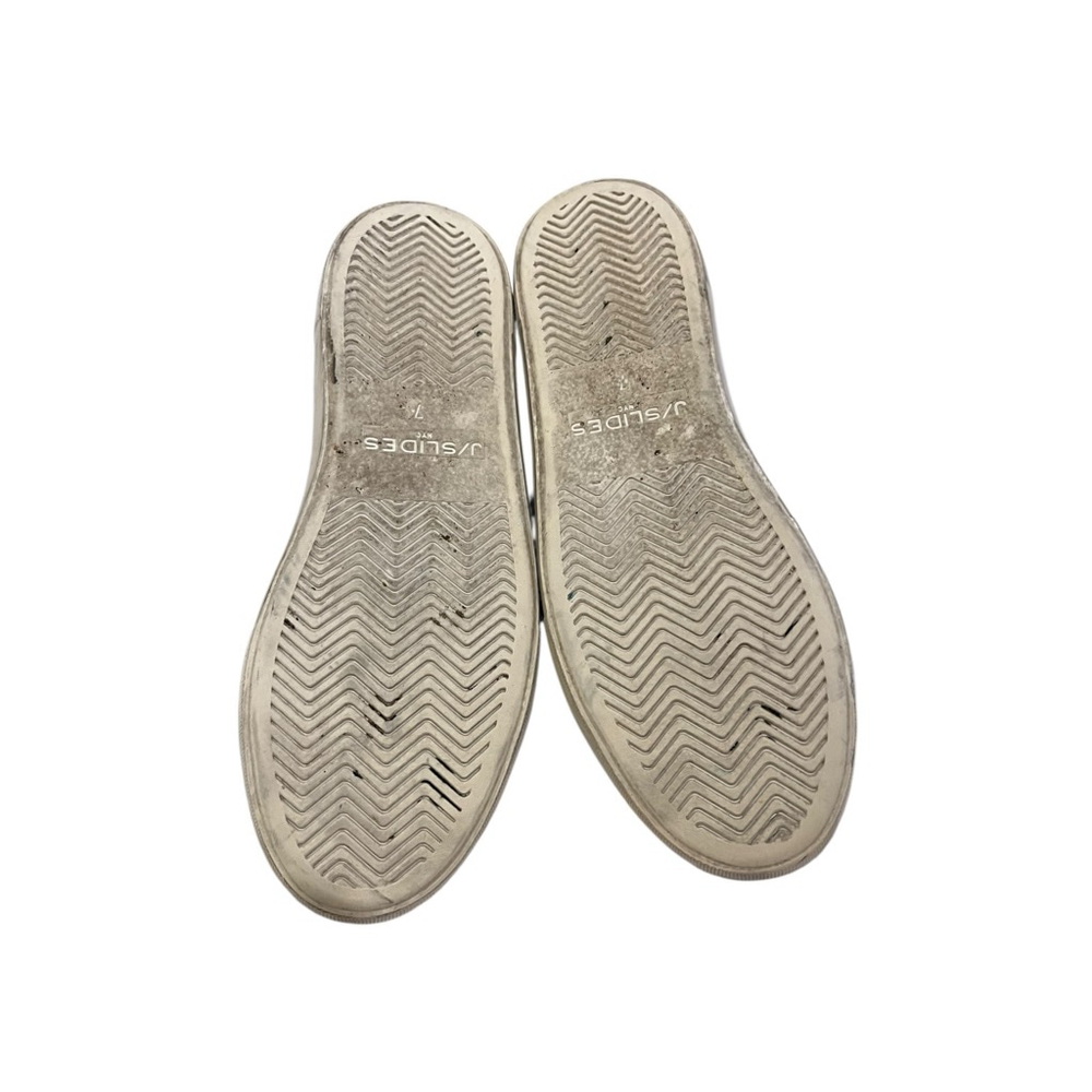 Women's J/Slides White Leather Tassel Slip-On Shoes Sneakers 7 - Picture 8 of 8